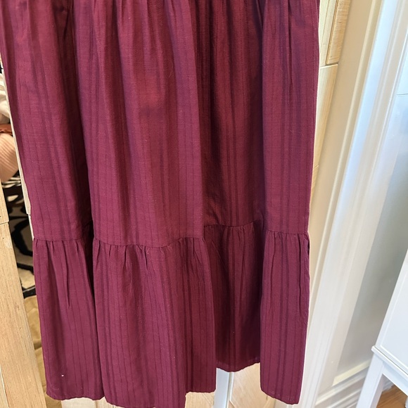 Universal Thread Red Pleated Maxi Dress Sleeveless Square Neck with pockets!!! - Picture 3 of 9